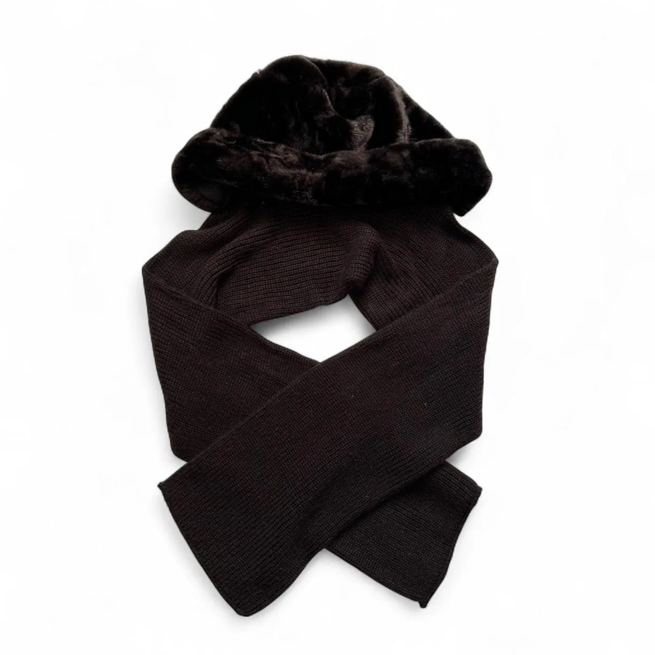 Women's Brown and Black Scarf-wraps