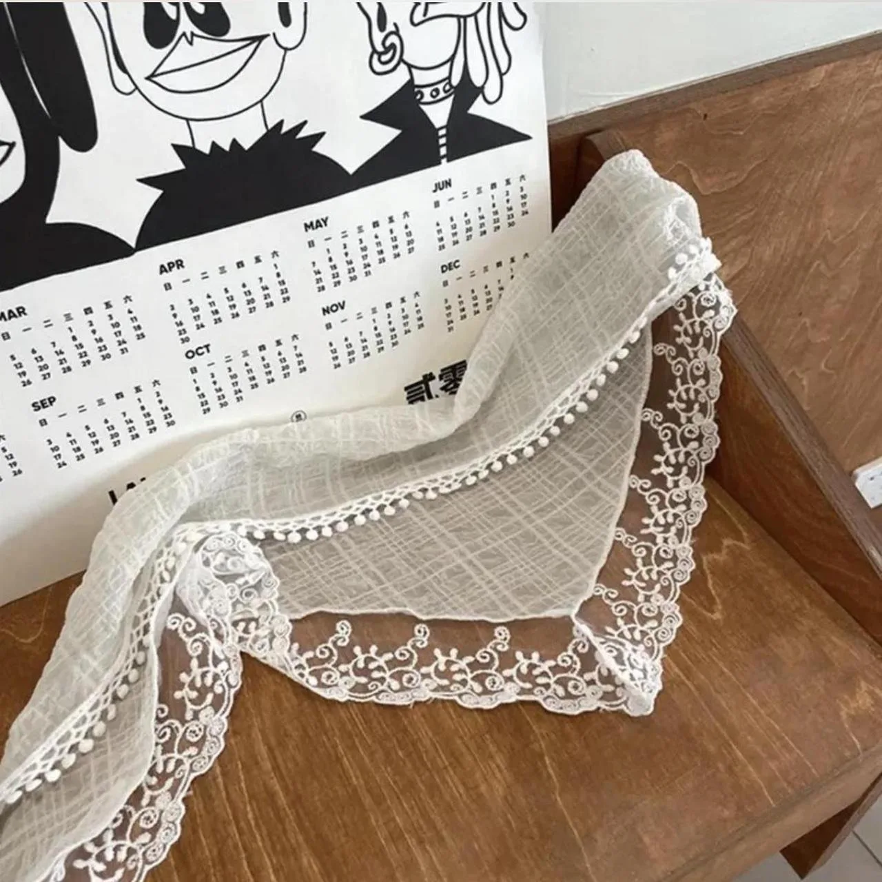 Women's White Scarf-wraps - Image 3