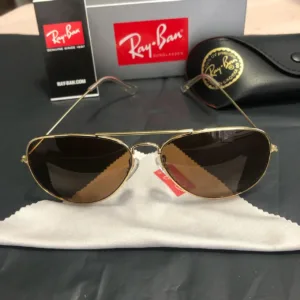 Ray-Ban Women's Gold and Brown Sunglasses