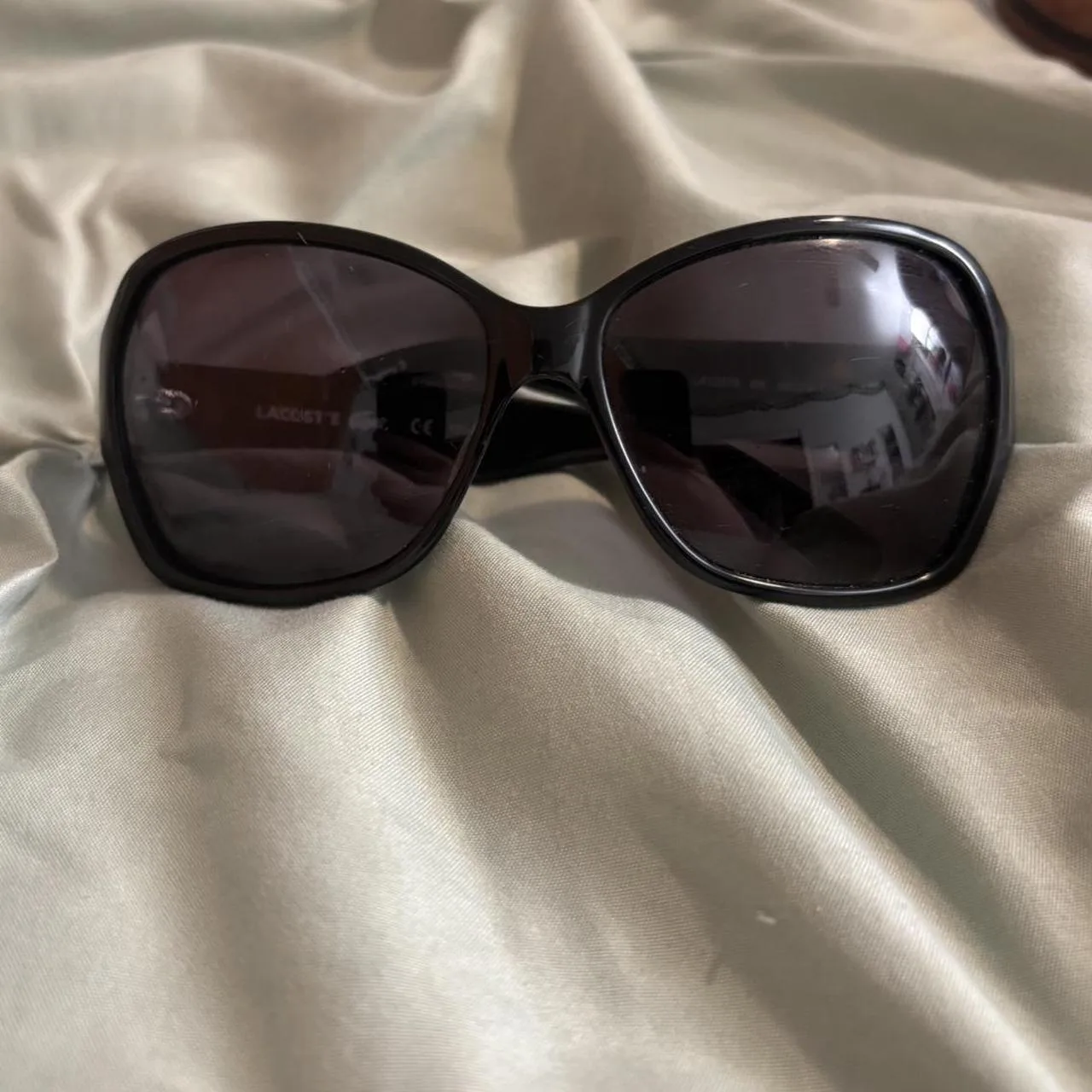 Lacoste Women's Black and Brown Sunglasses