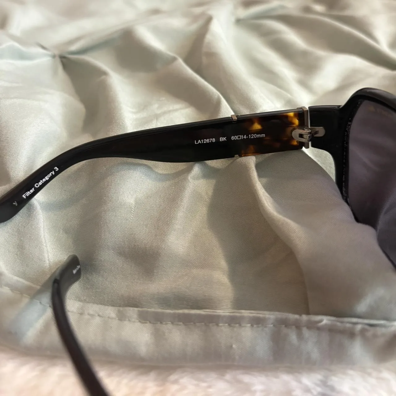 Lacoste Women's Black and Brown Sunglasses - Image 4