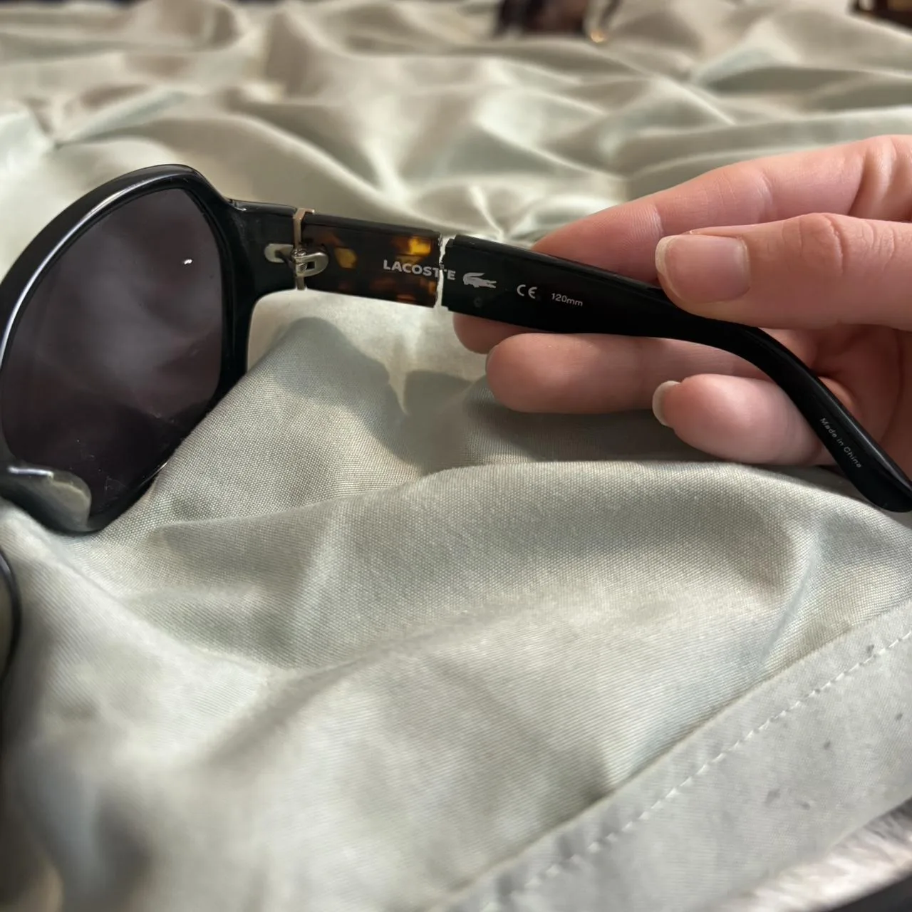 Lacoste Women's Black and Brown Sunglasses - Image 5