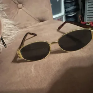 Women's Brown and Gold Sunglasses