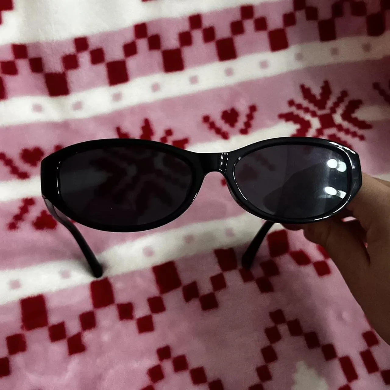 Women's Black and Grey Sunglasses