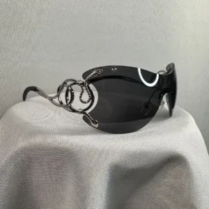 Women's Black and Grey Sunglasses