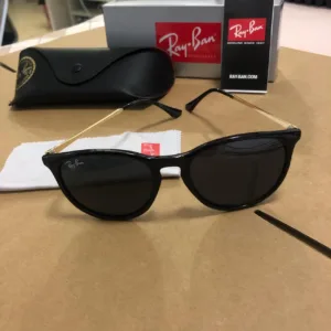 Ray-Ban Women's Black and Gold Sunglasses