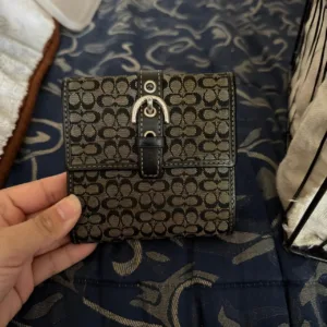 Coach Women's Black and Brown Wallet-purses