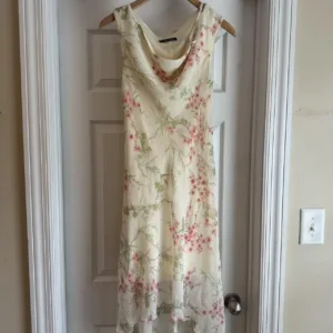 Women's Cream and Yellow Dress