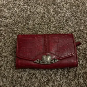 Women's Red and Burgundy Wallet-purses