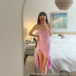 Women's Pink and Purple Dress