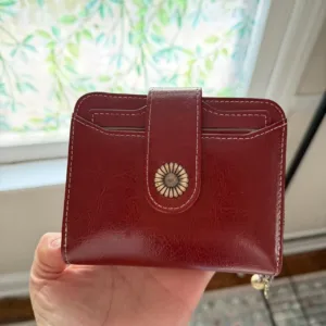 Women's Red and Burgundy Wallet-purses