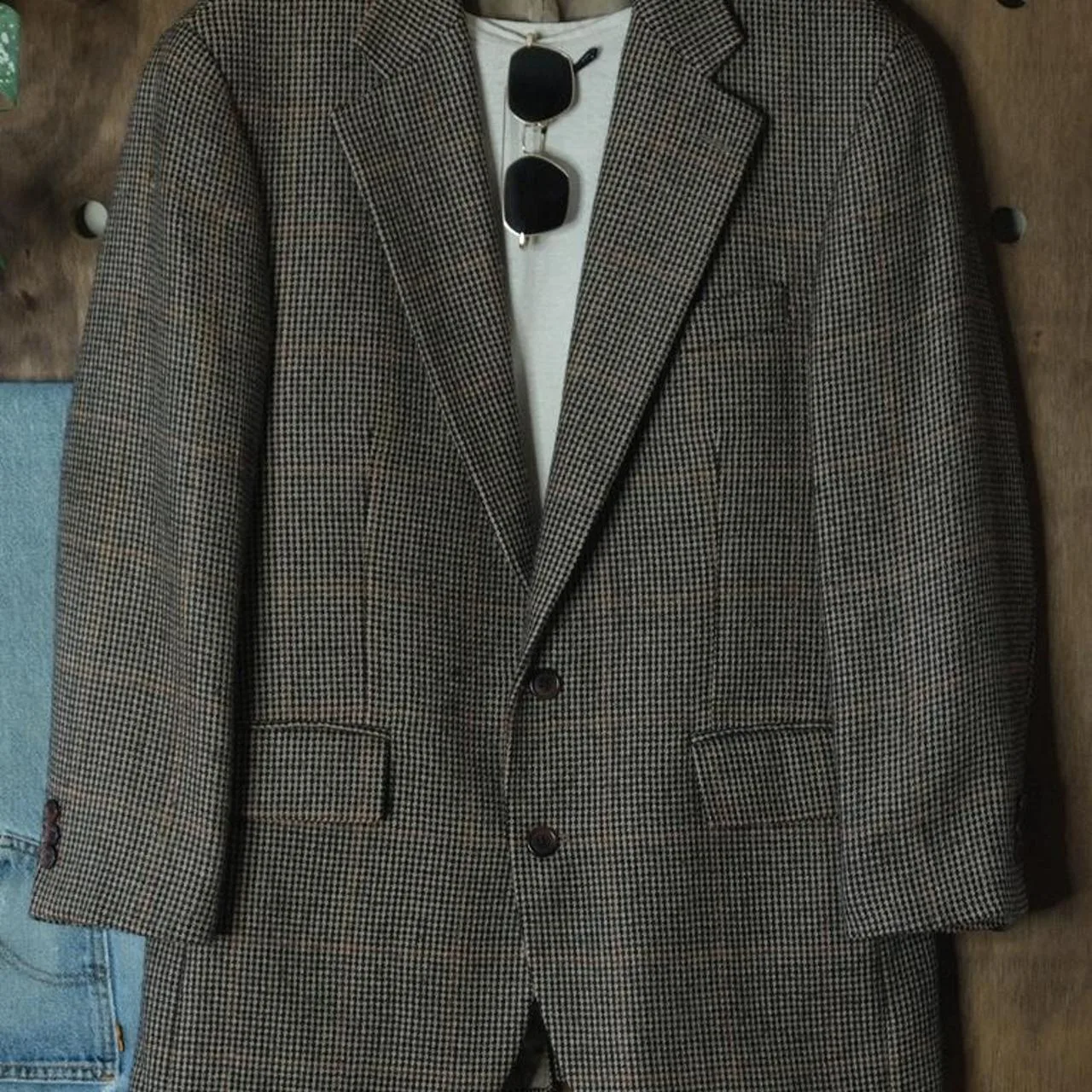 Men's Brown and Grey Coat - Image 7