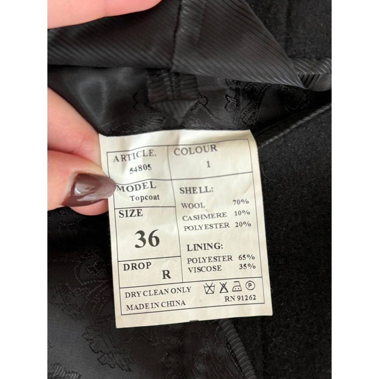 Men's Black Coat - Image 7