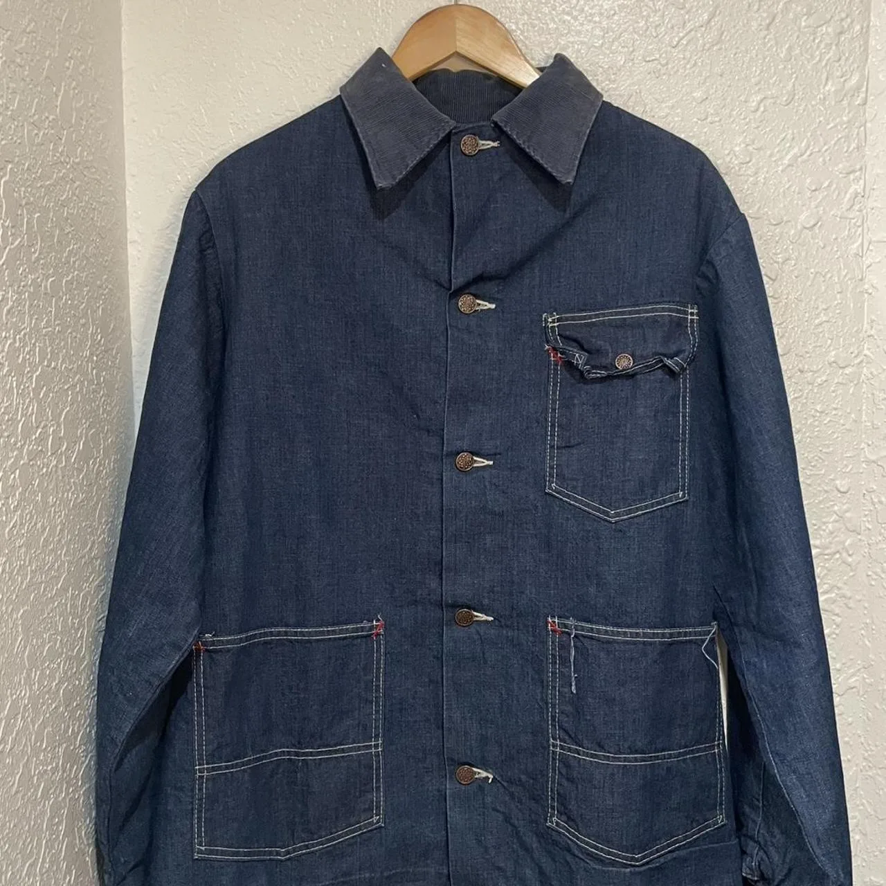 Big Smith Men's Navy and Blue Coat