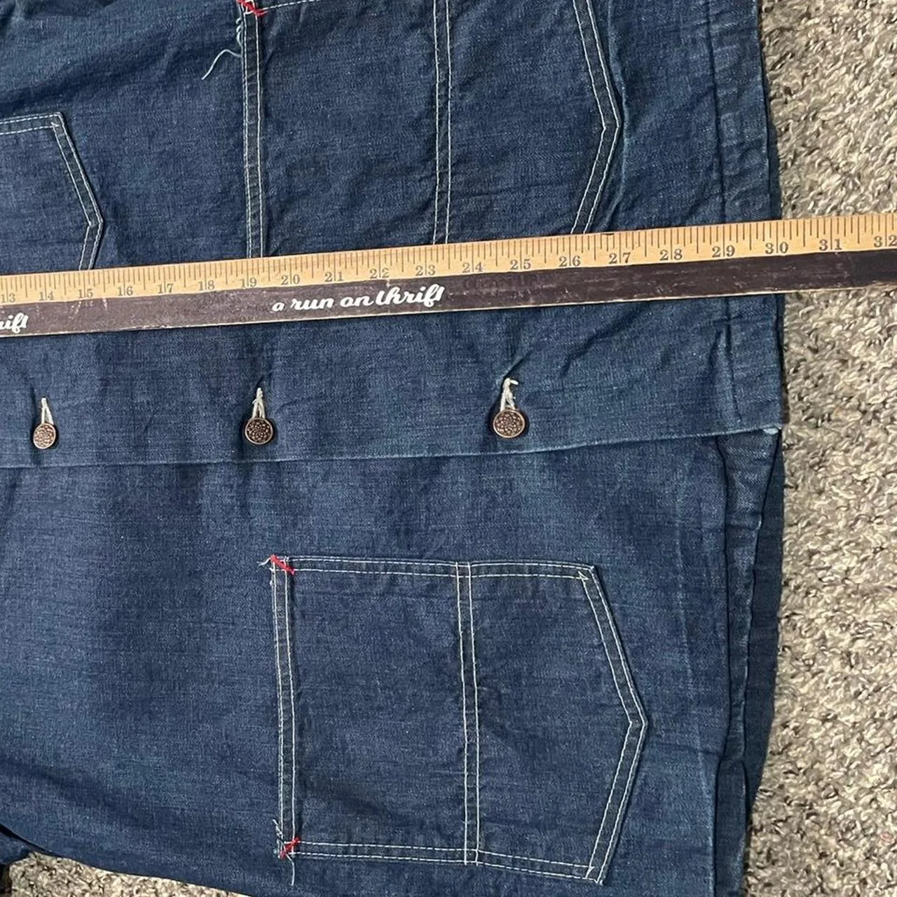 Big Smith Men's Navy and Blue Coat - Image 4