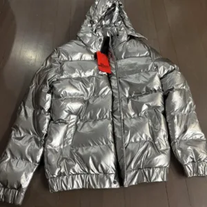Men's Silver and Grey Coat