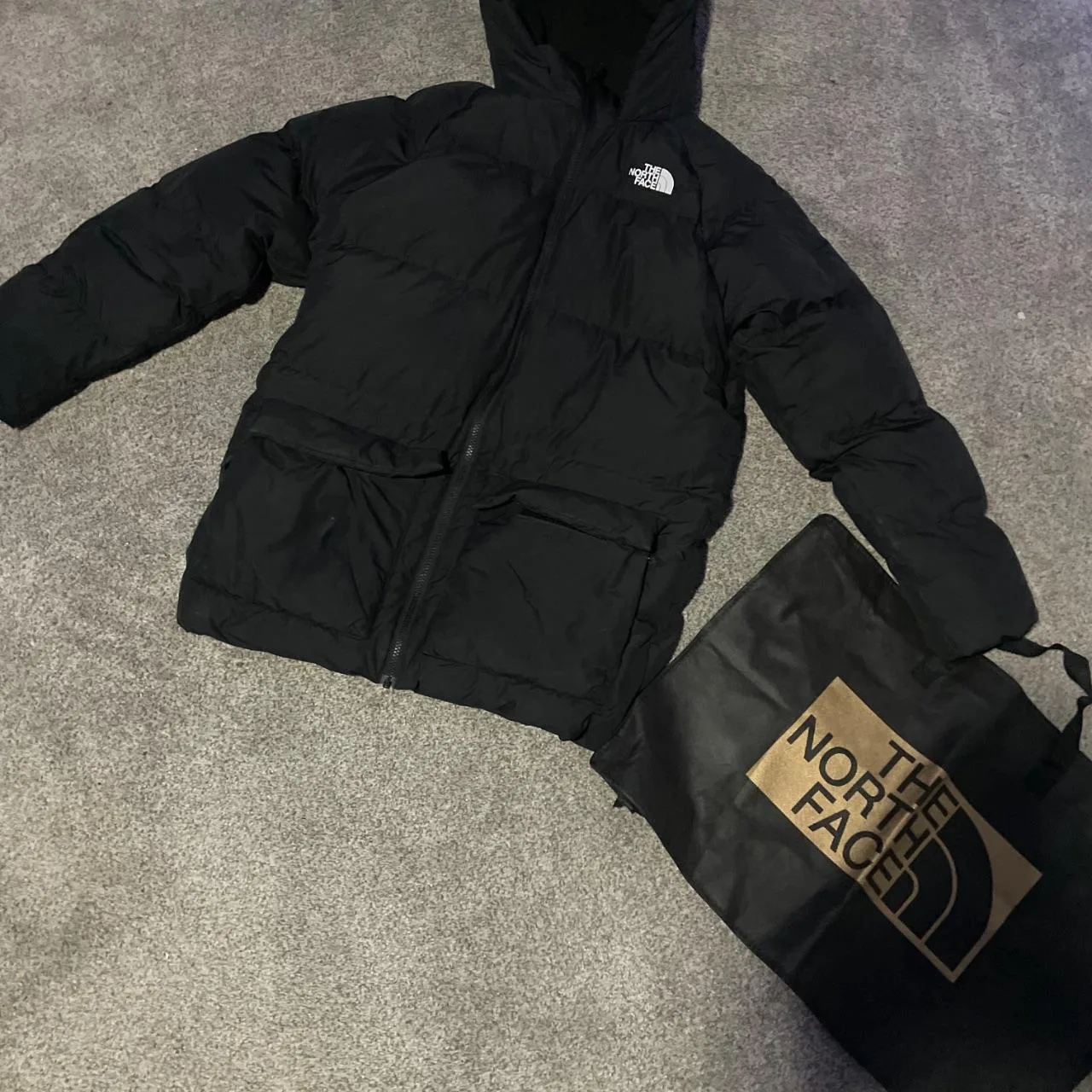 The North Face Men's Black and White Coat