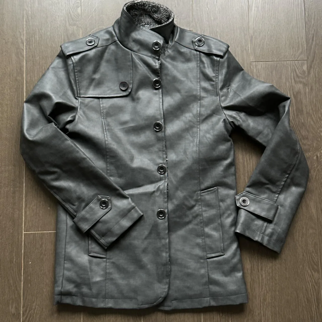 Men's Black and Grey Coat