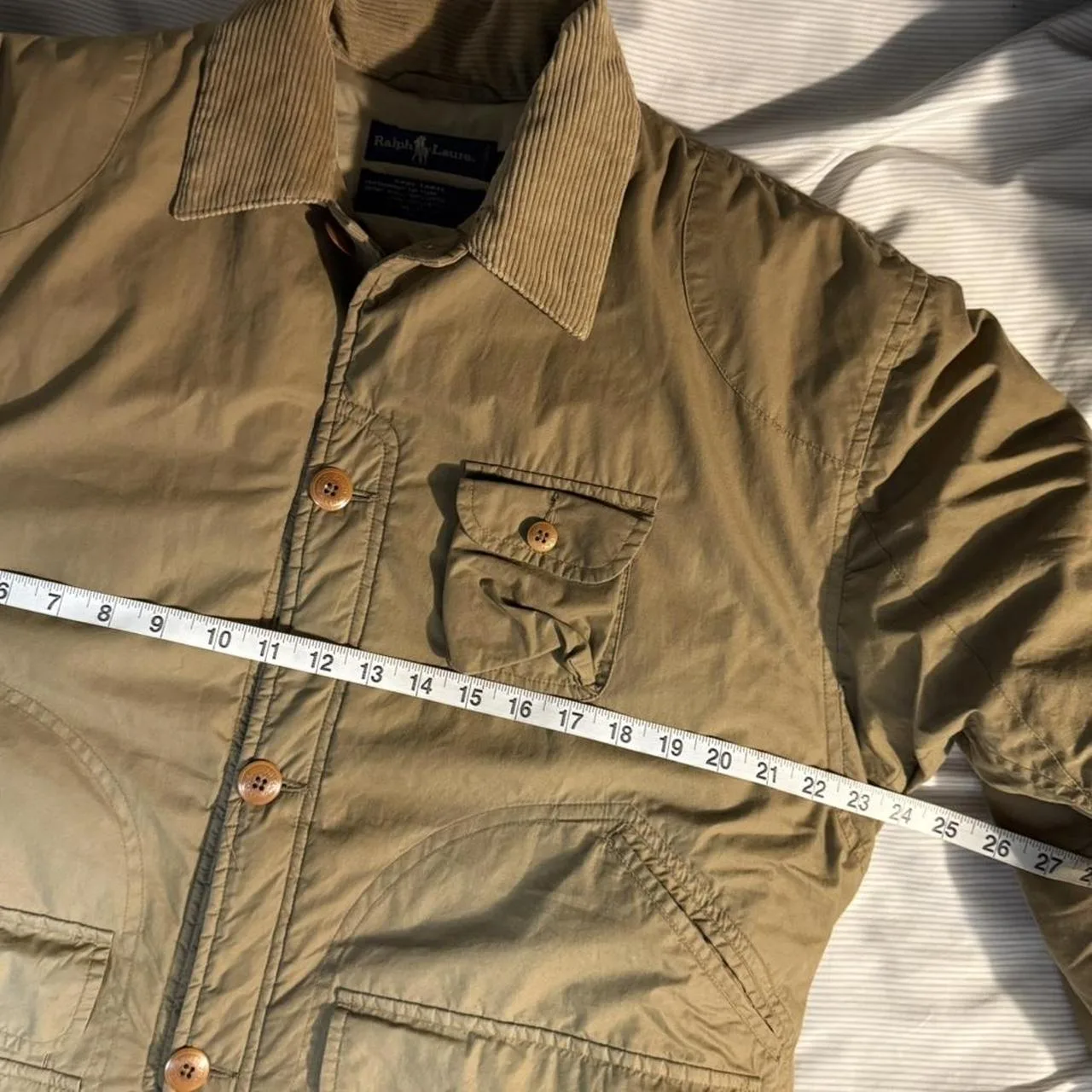 Polo Ralph Lauren Men's Tan and Khaki Coat - Image 4