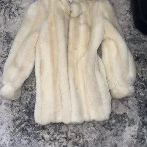 Men's Cream and White Coat