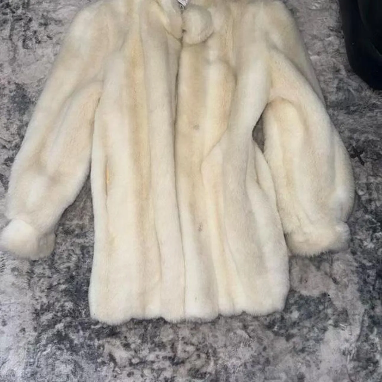 Men's Cream and White Coat