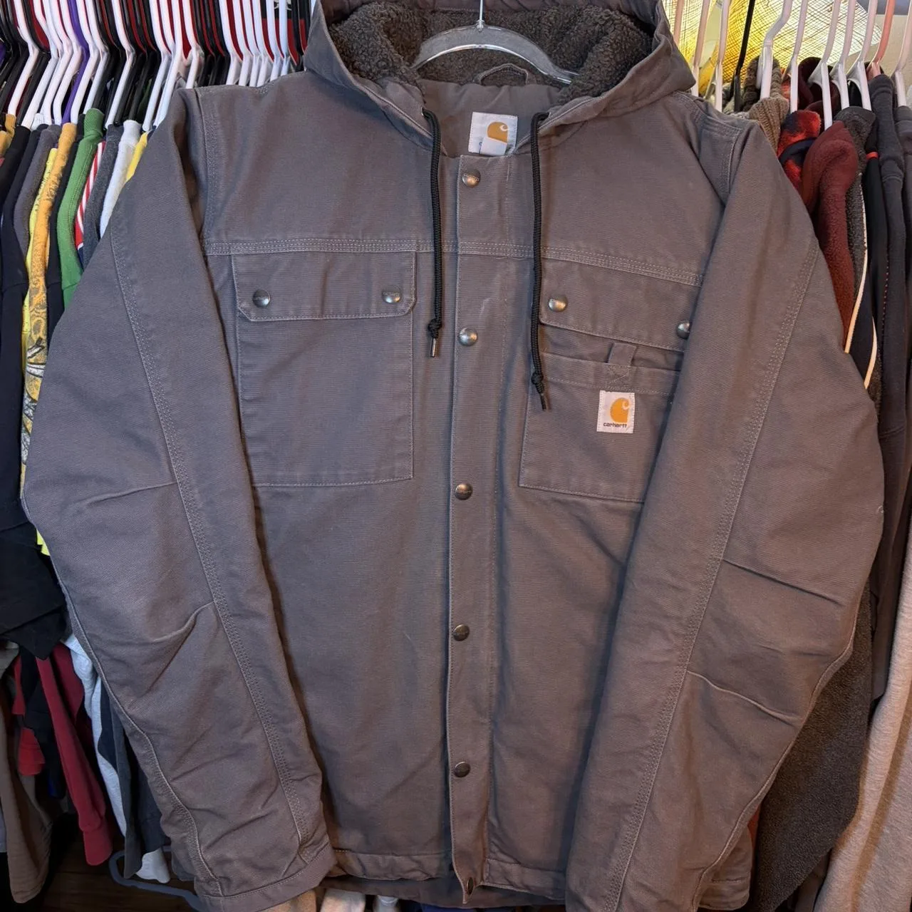 Carhartt Men's Grey and Black Coat