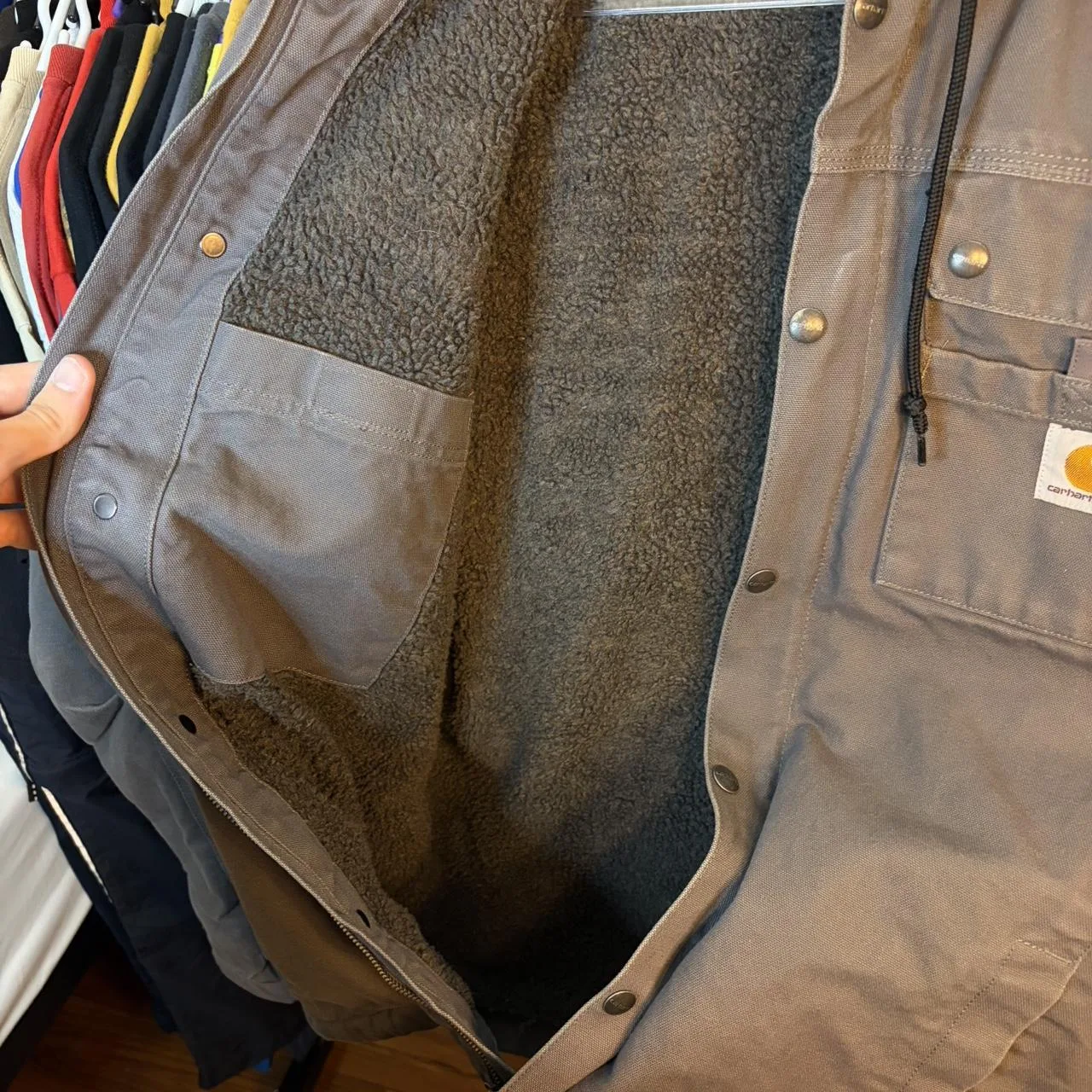 Carhartt Men's Grey and Black Coat - Image 4