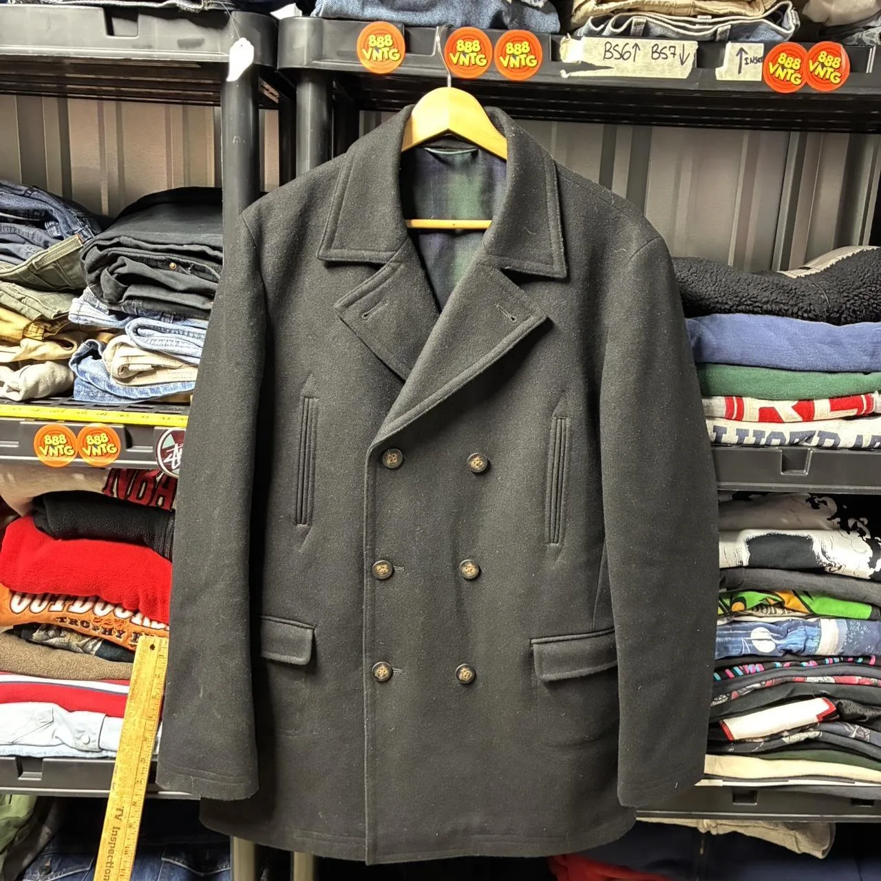 Polo Ralph Lauren Men's Black and Navy Coat