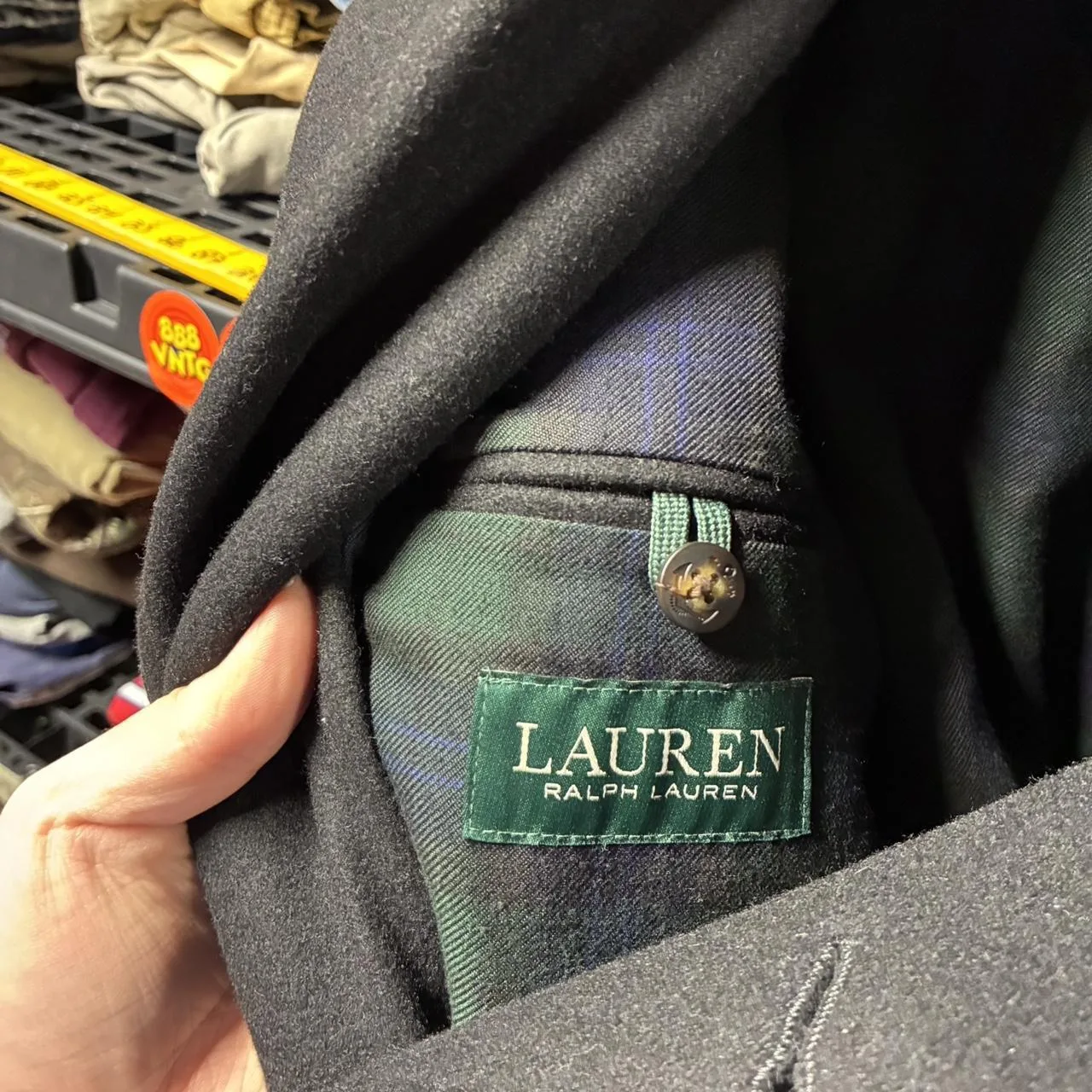 Polo Ralph Lauren Men's Black and Navy Coat - Image 2