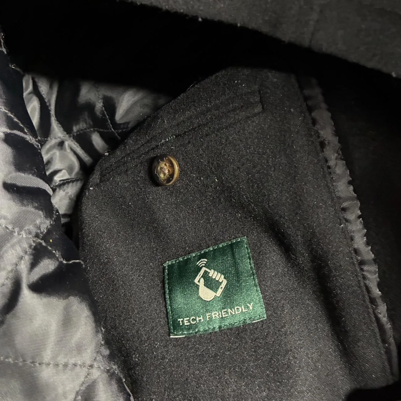 Polo Ralph Lauren Men's Black and Navy Coat - Image 4