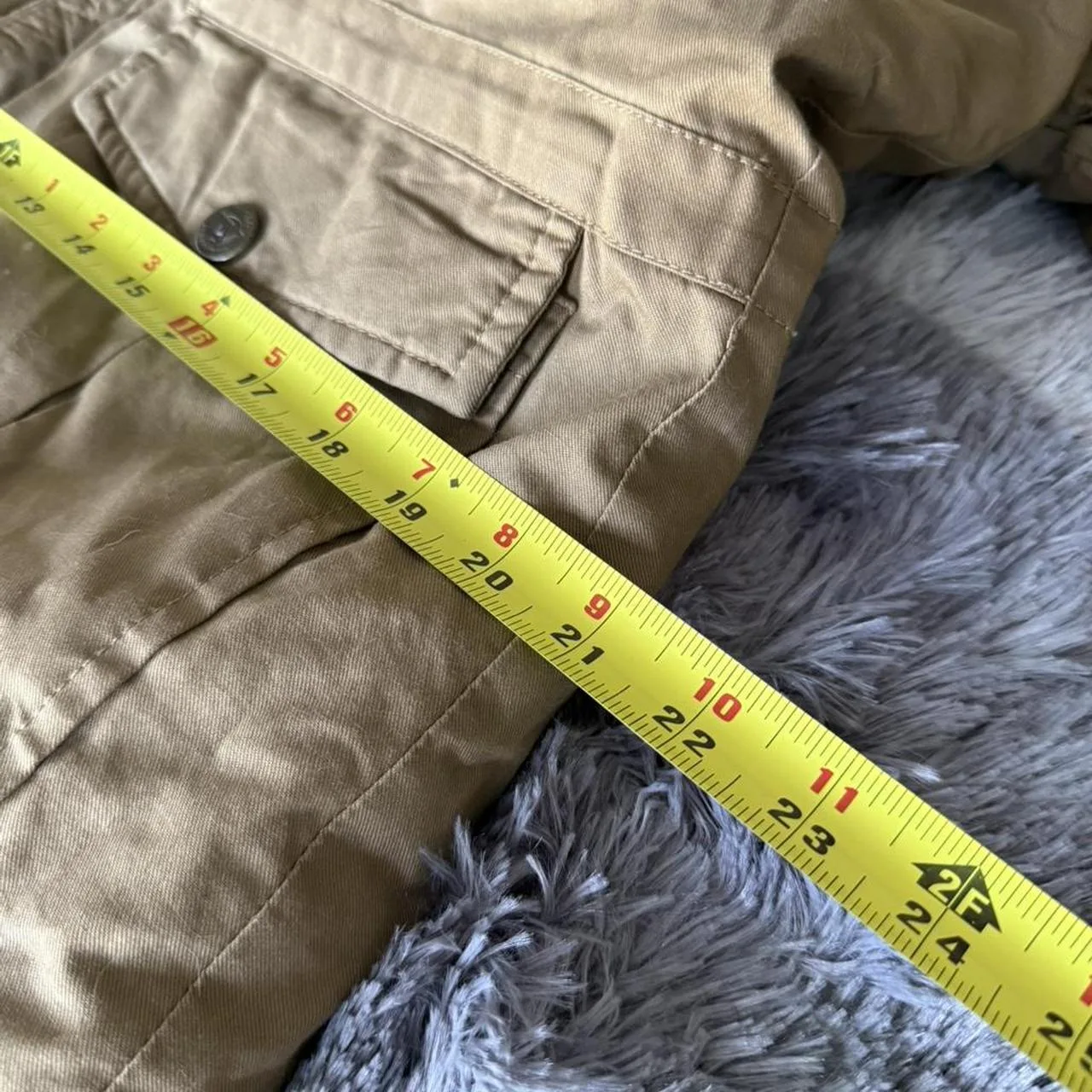 Men's Tan and Khaki Coat - Image 5