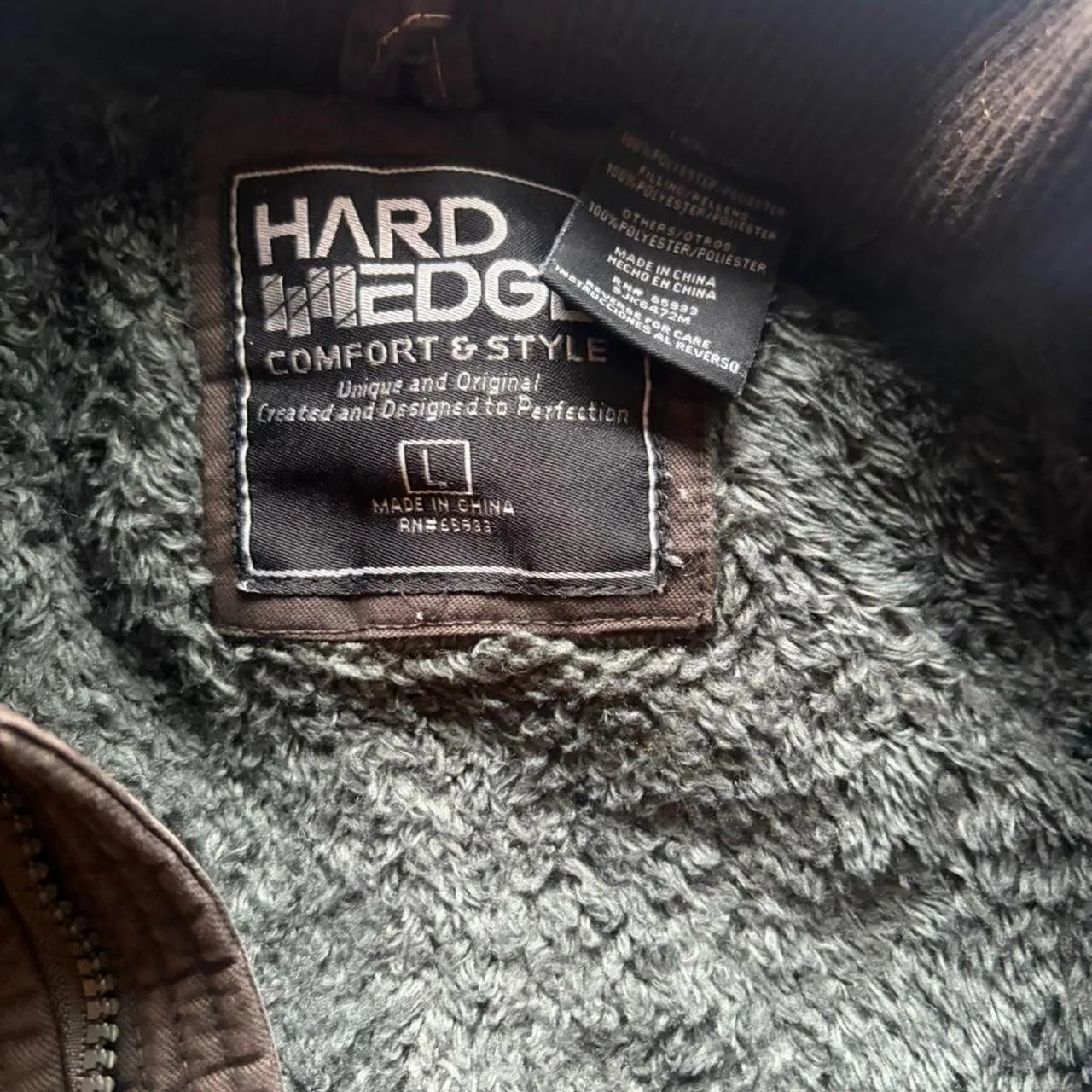 Men's Brown and Khaki Coat - Image 4