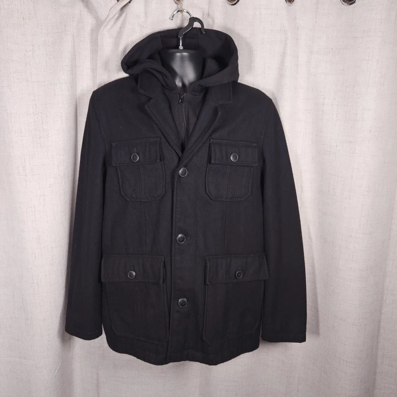 Guess Men's Black Coat