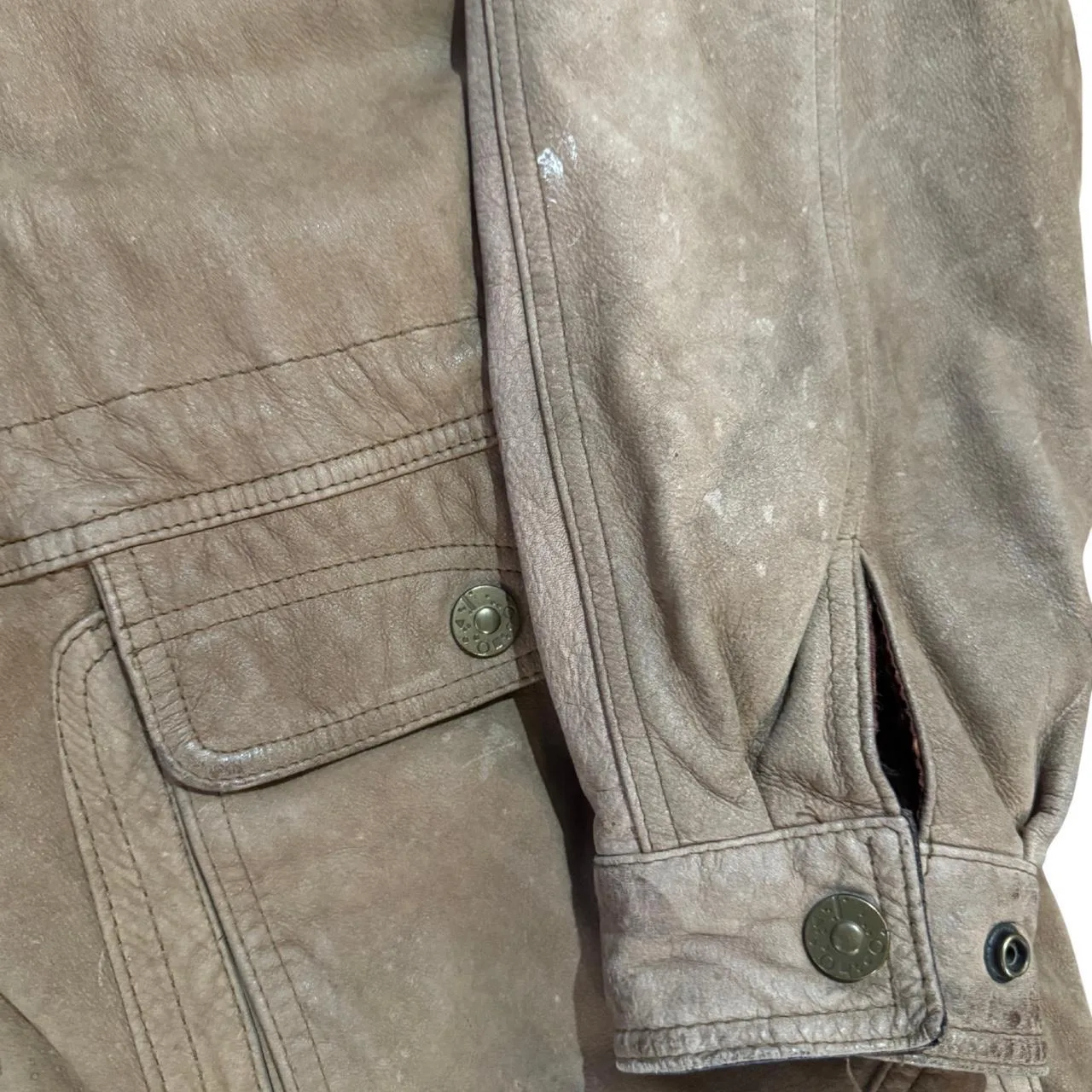 Men's Brown and Tan Coat - Image 5