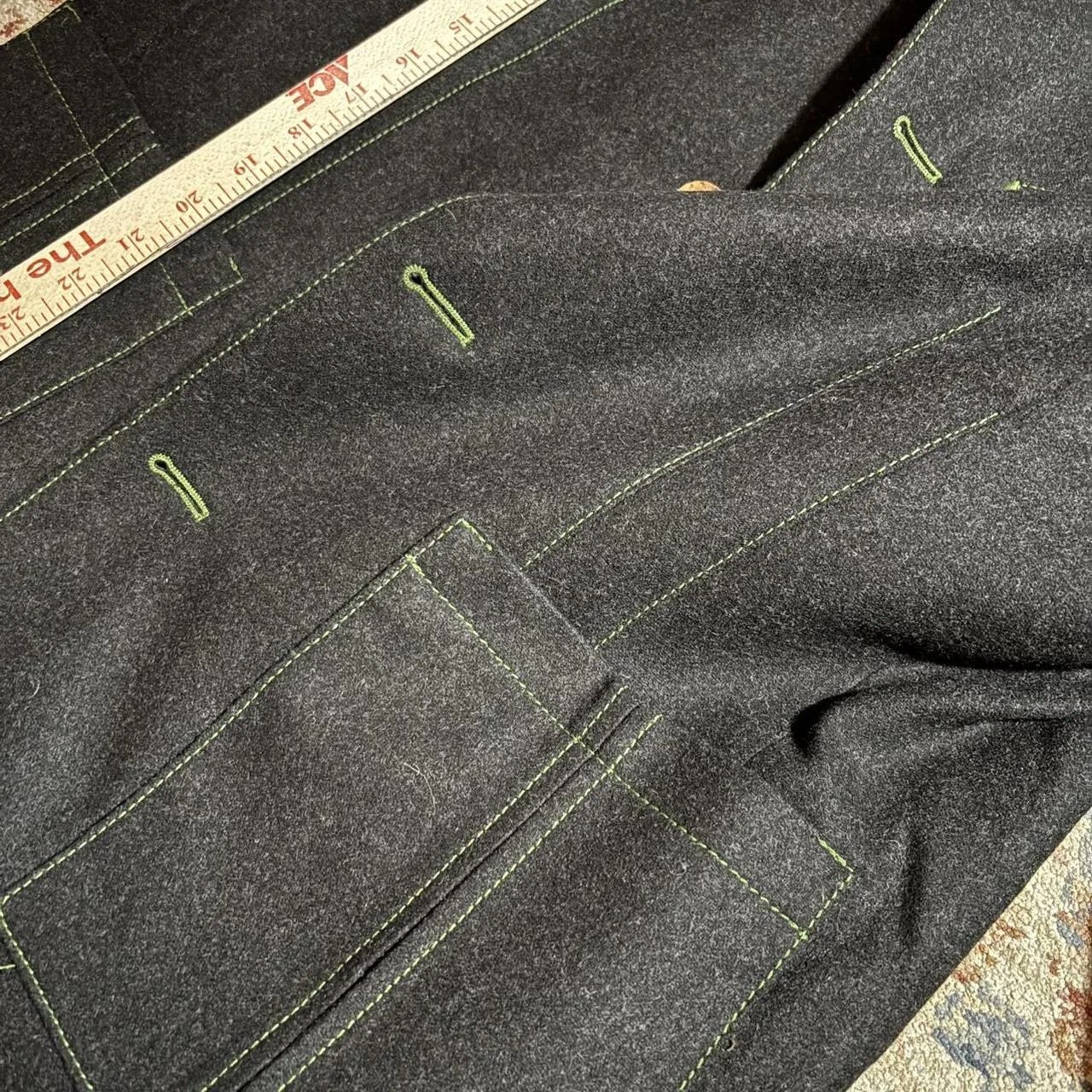 Men's Black and Grey Coat - Image 7