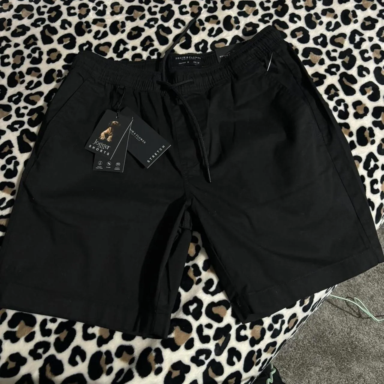 Denim And Flower Men's Black Shorts