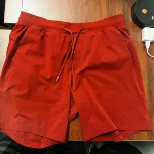 Lululemon Men's Red and Burgundy Shorts