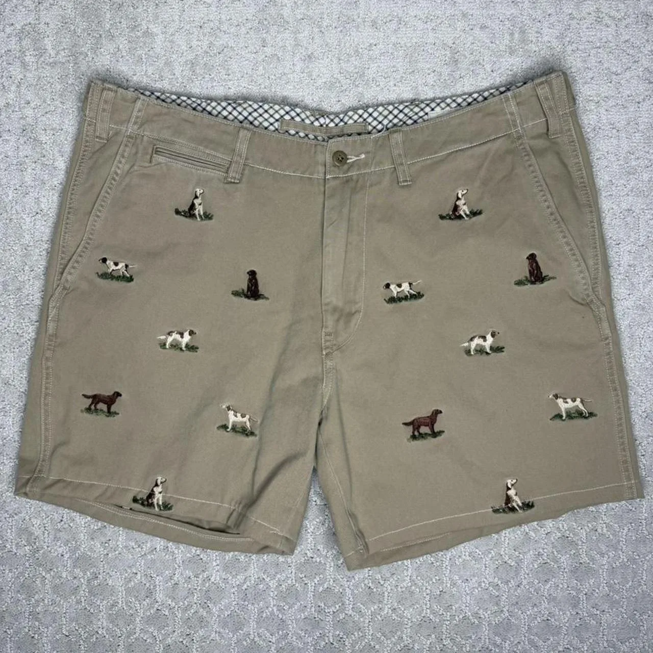 Polo Ralph Lauren Men's Tan and Cream Shorts