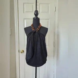 Fashion Nova Women's Black and Brown Crop-top